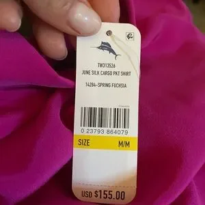 Tommy Bahama Tops Tommy Bahama June Silk Cargo Pocket Shirt